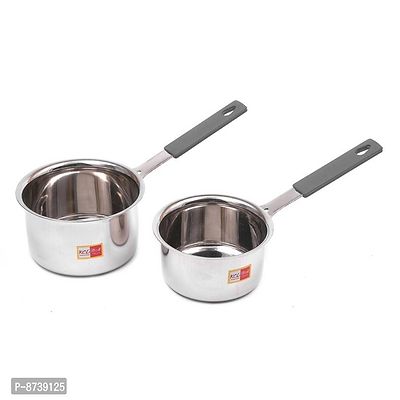 Combo Stainless Steel Saucepan with Silicone Handle - 2 Unit (300ml, 500ml)-thumb0