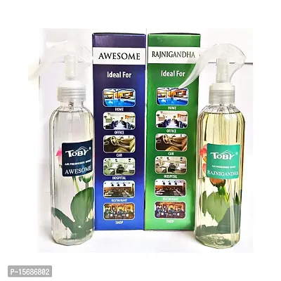 Toby Air Freshener Spray - Awesome  Rajnigandha | Long-Lasting Fragrance | (250 ml) (Pack of 2)-thumb2