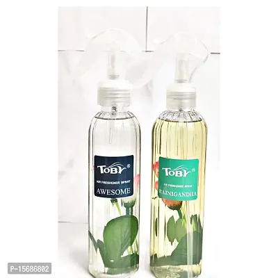 Toby Air Freshener Spray - Awesome  Rajnigandha | Long-Lasting Fragrance | (250 ml) (Pack of 2)-thumb3