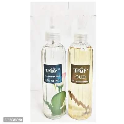 Toby Air Freshener Spray - Awesome  Oud | Long-Lasting Fragrance | (250 ml) (Pack of 2)-thumb2