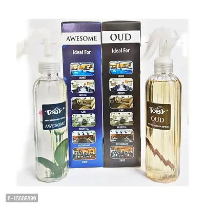 Toby Air Freshener Spray - Awesome  Oud | Long-Lasting Fragrance | (250 ml) (Pack of 2)-thumb3