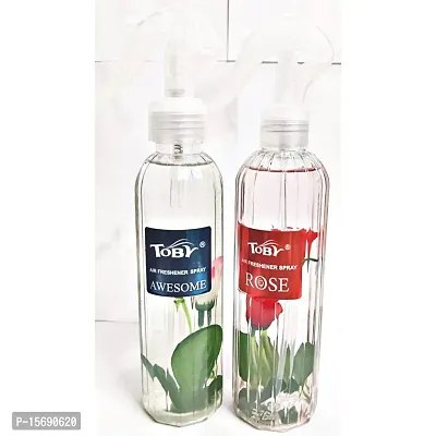 Toby Air Freshener Spray - Awesome  Rose | Long-Lasting Fragrance | (250 ml) (Pack of 2)-thumb3