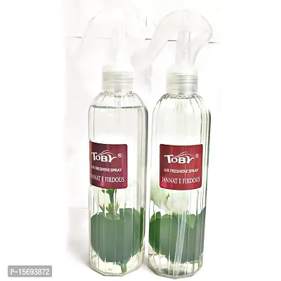 Toby Air Freshener Spray - Jannat-E-Firdous  Jannat-E-Firdous | Long-Lasting Fragrance | (250 ml) (Pack of 2)-thumb2