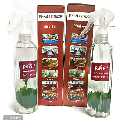 Toby Air Freshener Spray - Jannat-E-Firdous  Jannat-E-Firdous | Long-Lasting Fragrance | (250 ml) (Pack of 2)-thumb3