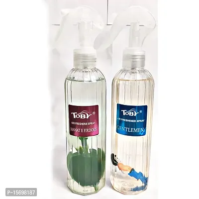 Toby Air Freshener Spray - Janat-E-Firdous  Gentlemen | Long-Lasting Fragrance | (250 ml) (Pack of 2)-thumb3