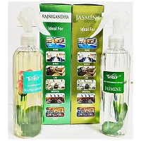 Toby Air Freshener Spray - Rajnigandha  Jasmine | Long-Lasting Fragrance | (250 ml) (Pack of 2)-thumb1