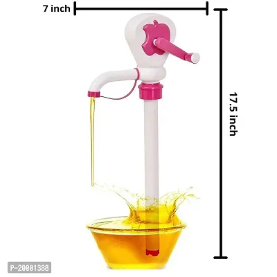FLYFAR Oil Pump Manual Hand Oil Dispenser Pump Fuel Extractor Pump for Cane Oils Dispenser at Home. (Multi-Color)-thumb2