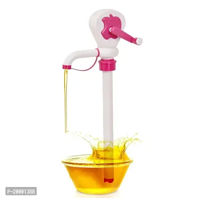 FLYFAR Oil Pump Manual Hand Oil Dispenser Pump Fuel Extractor Pump for Cane Oils Dispenser at Home. (Multi-Color)