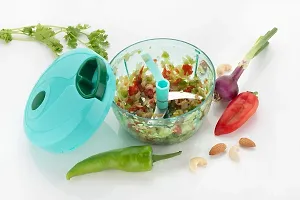 FLYFAR Plastic Compact Vegetable Chopper (350 ml, Green)-thumb4