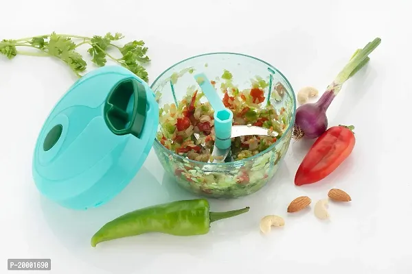 FLYFAR Plastic Compact Vegetable Chopper (350 ml, Green)-thumb5