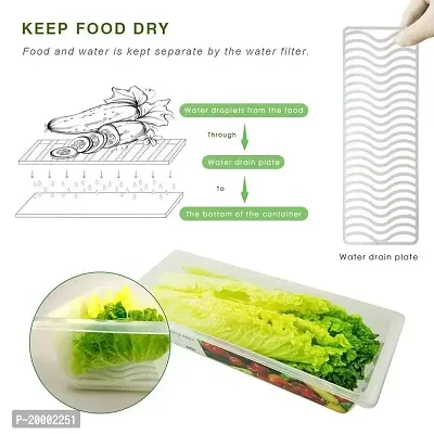 Food Storage Container, Fridge Organizer Case with Removable Drain