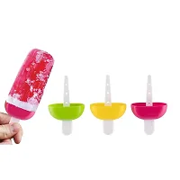 FLYFAR Plastic Reusable Popsicle Molds Ice Pop Makers Ice Pop Molds Kulfi Maker Mould, Candy Maker Plastic Popsicle Mold, Kids Ice Cream Tray Holder 6PCS - Multicolor (Candy)-thumb1