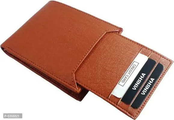 Men Tan Genuine Leather Wallet  (8 Card Slots)-thumb0