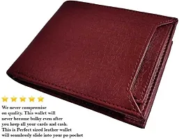 Men Brown Genuine Leather Wallet  (8 Card Slots)-thumb1