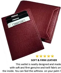 Men Brown Genuine Leather Wallet  (8 Card Slots)-thumb2