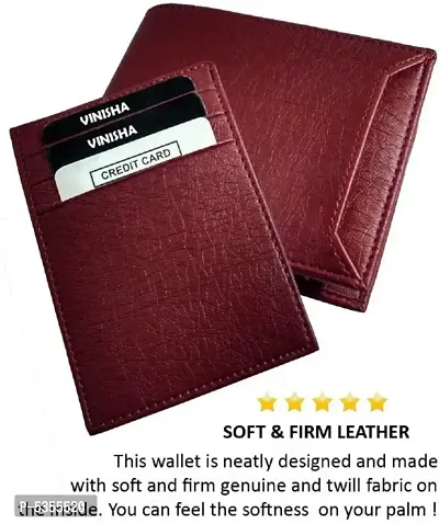 Men Brown Genuine Leather Wallet  (8 Card Slots)-thumb3