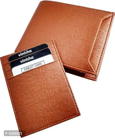 Men Tan Genuine Leather Wallet  (8 Card Slots)-thumb2