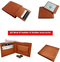 Men Tan Genuine Leather Wallet  (8 Card Slots)-thumb2