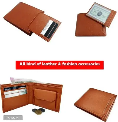 Men Tan Genuine Leather Wallet  (8 Card Slots)-thumb3