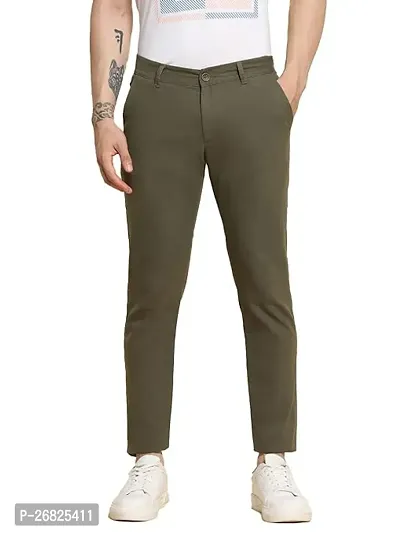Classic Solid Casual Trouser for Men-thumb0