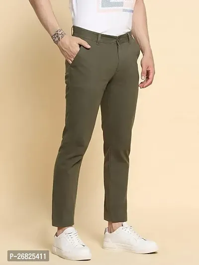 Classic Solid Casual Trouser for Men-thumb5