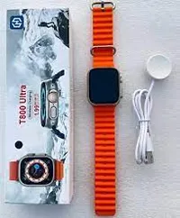 T800 ULTRA ORANGE SMART WATCH WITH WIRELESS CHARGER-thumb1