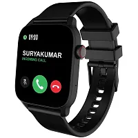 T500 Smart Watch with Bluetooth Calling and Super AMOLED Display. Smartwatch  (Black Strap, Free)@-thumb1