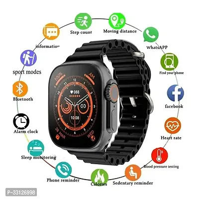 Latest t800 ultra calling watch having many features (Black)-thumb4