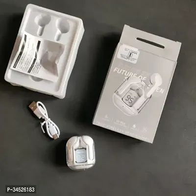 Ultrapod Wireless Bluetooth In Ear Earbuds, Transparent Charging Case, Active Noise Cancellation, Led Digital Display -[multicolour]-thumb3