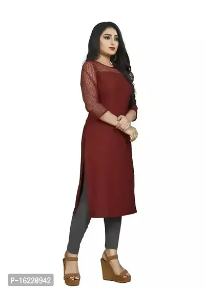 Stylish Fancy Crepe Kurta For Women-thumb0