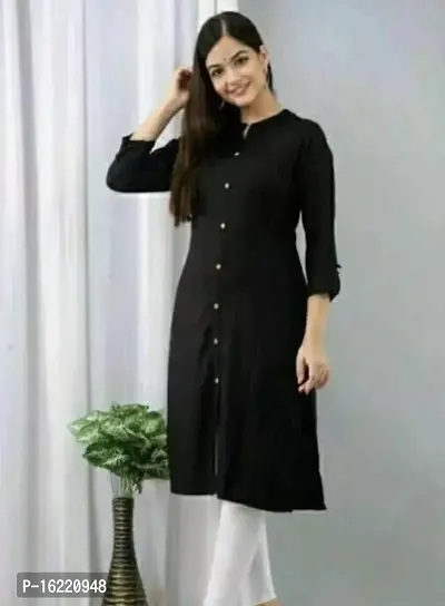 Stylish Fancy Crepe Kurta For Women-thumb0