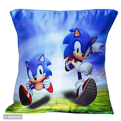 MONK MATTERS Cartoon Printed Cushion Cover Size 12x12 Inches/30x30cms Micro Satin Fabric Multicolor