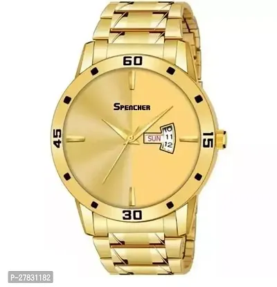 Stylish Golden Metal Analog Watches For Men