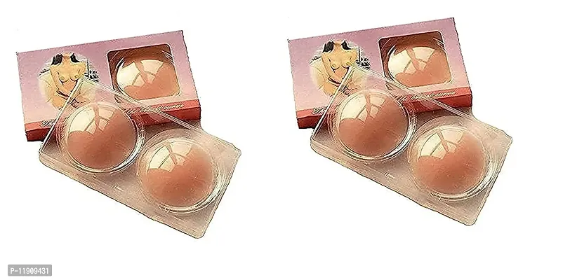 Buy Women's/Girls Bra Breast Lift Tape Silicone Nipple Covers Breast Push Up  Lift Pasties Reusable Nipple (Round) Pack of 2 Beige Colour Online In India  At Discounted Prices