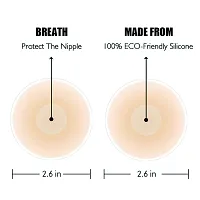 Silicone Nipple Cover Pasties for women (Beige,Pack of 1)-thumb1