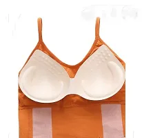 •Women's Wireless Padded Bra Top Everyday Basic V-Neck Size(28 Till 34) Assorted Colour Pack of 1-thumb4