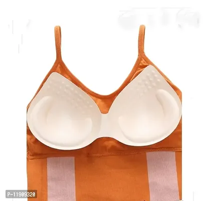 •Women's Wireless Padded Bra Top Everyday Basic V-Neck Size(28 Till 34) Assorted Colour Pack of 1-thumb5
