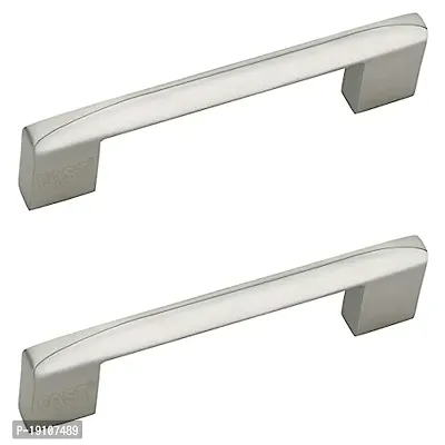 Premium Quality Stainless Steel Mat Triangle Cabinet Pull Handle (White, 96 Mm) - 2Pcs-thumb0