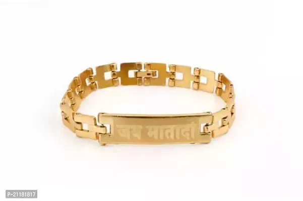 Alluring Golden Alloy Bracelets For Men-thumb0