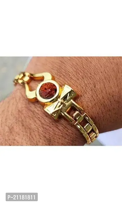Alluring Golden Alloy Bracelets For Men-thumb4