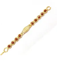 Fn sales alloys golden bholenath design , om , mahakal design bracelate for men and women , boys and girls. (pack of 1)-thumb2