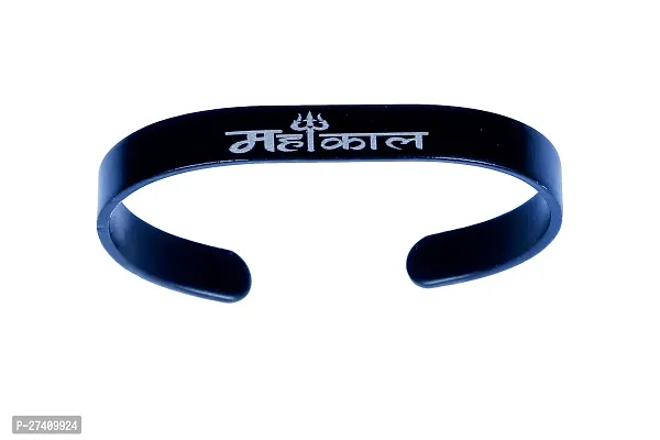 mahakal black designer cuff kada and ethnic casual kada for men and boy-thumb3