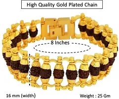 Golden Rudraksh Brass Attractive Bracelate for Men and Boys-thumb2