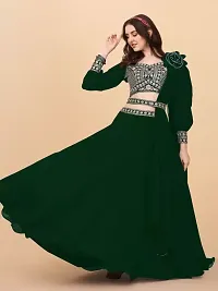 Stylish Green Georgette Embellished Lehenga Choli Set For Women-thumb2