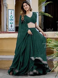 Stylish Green Poly Georgette Embellished Lehenga Choli Set For Women-thumb3
