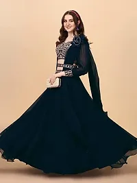 Stylish Black Georgette Embellished Lehenga Choli Set For Women-thumb3