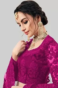 Stylish Pink Net Embellished Lehenga Choli Set For Women-thumb3