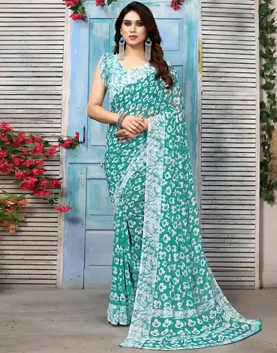 Alluring Chiffon Saree with Blouse piece 