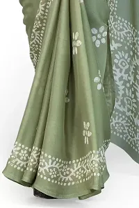 Elegant Green Chiffon Printed Bollywood Saree with Blouse piece-thumb3