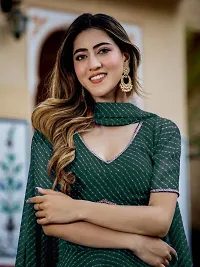 Stylish Green Poly Georgette Embellished Lehenga Choli Set For Women-thumb2
